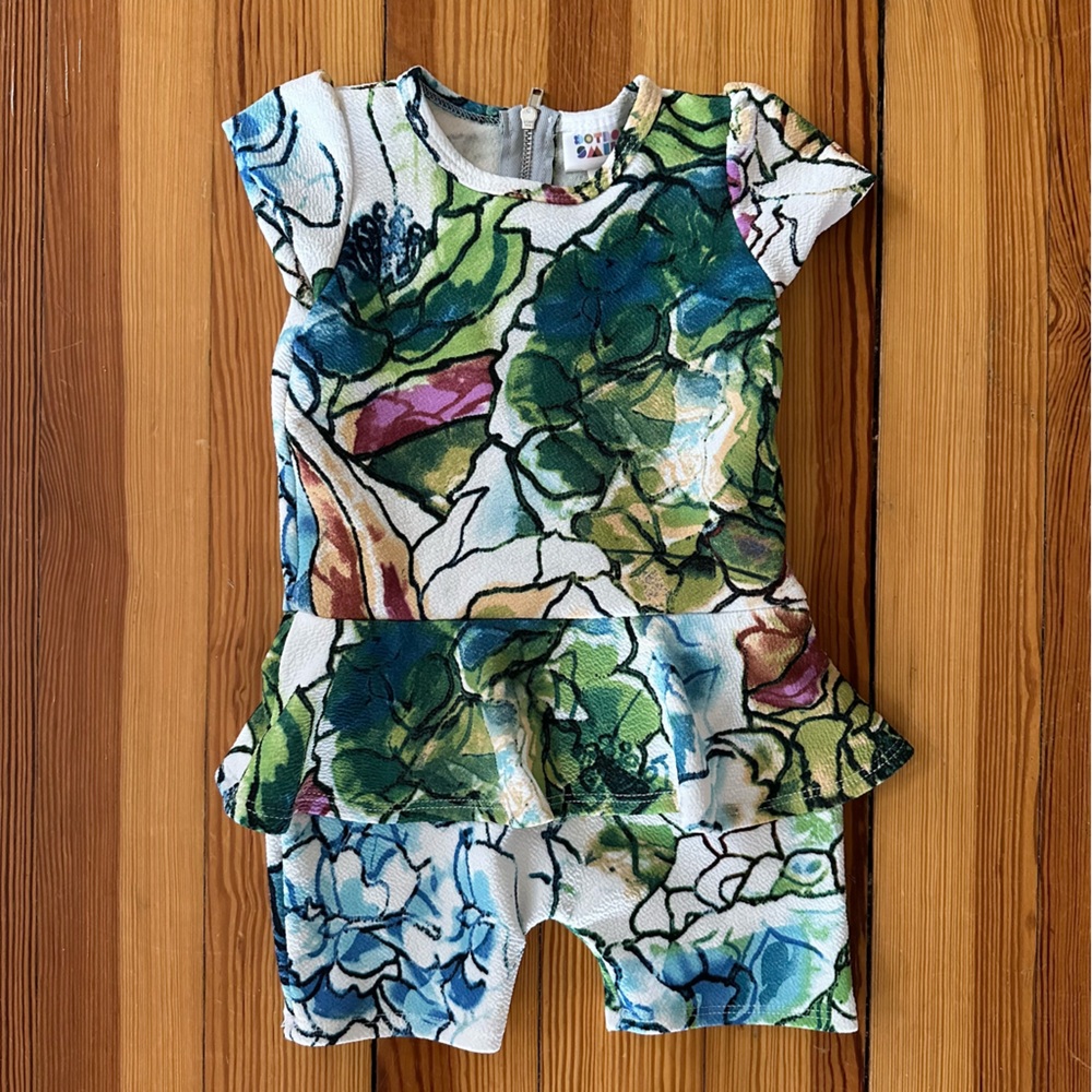 Dot dot smile vintage romper